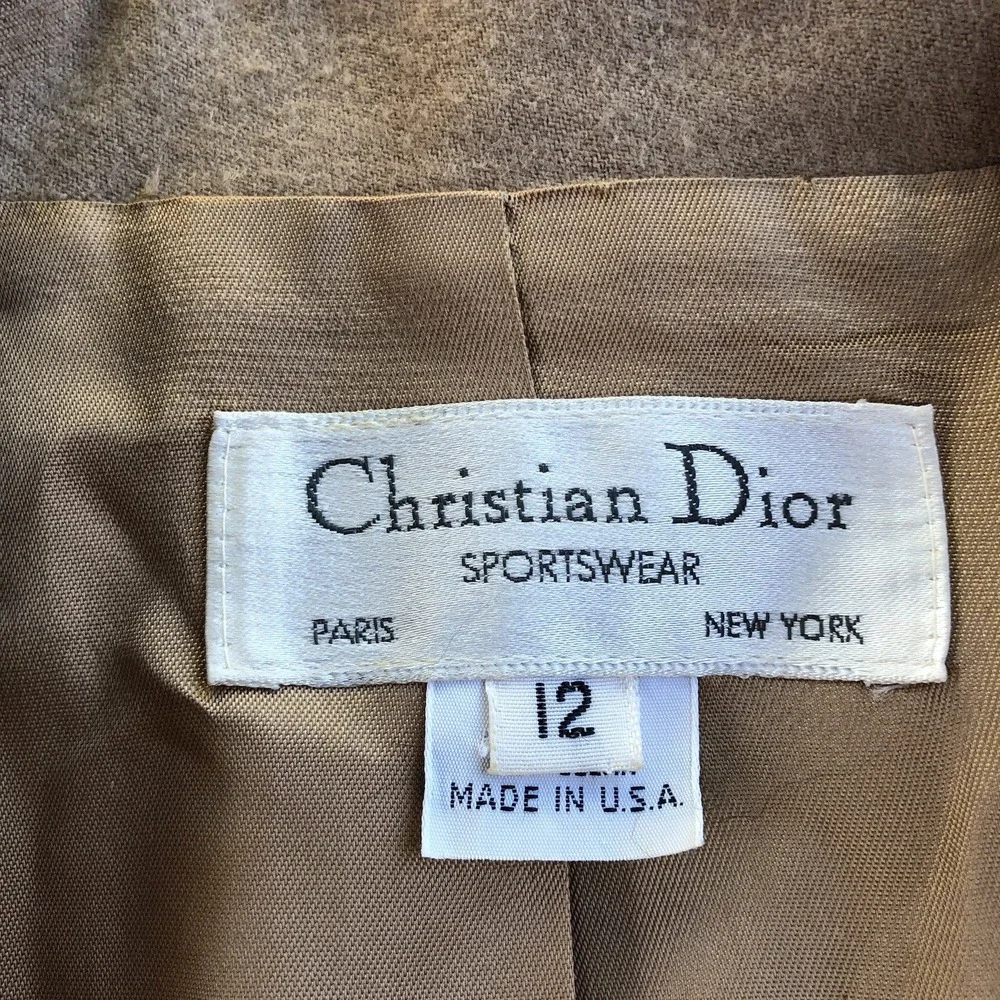 Vintage Christian Dior Sportswear Single Breasted Wool Blazer Womens Size 12